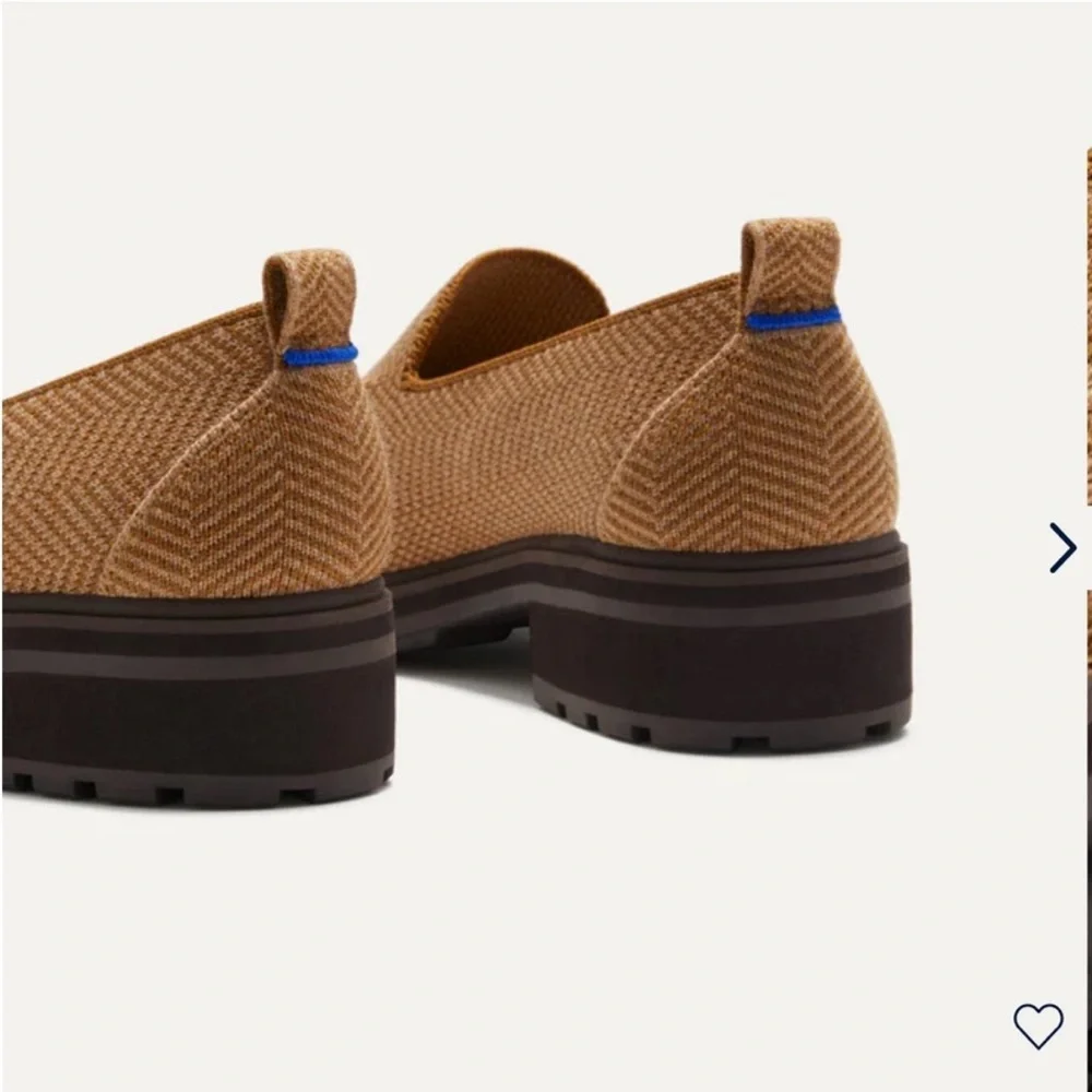 New in box! Rothy's The Lug Loafer in Merino wool - Teak Herringbone size 9